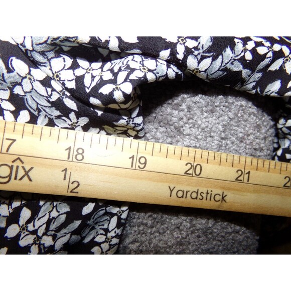 Who What Wear Womens Size S Sleeve Blouse Black Floral - Picture 8 of 9